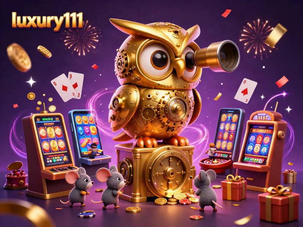 Experience thrilling wins with luxury111 at a vibrant casino scene packed with excitement and gaming elements.